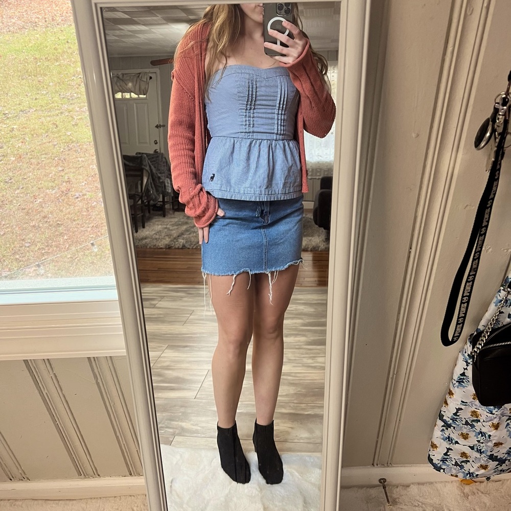 Abercrombie &fitch: silhouette empire waist, navy blue